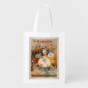 Sandow Trocadero Vaudevilles Carnival Theme Reusable Grocery Bag