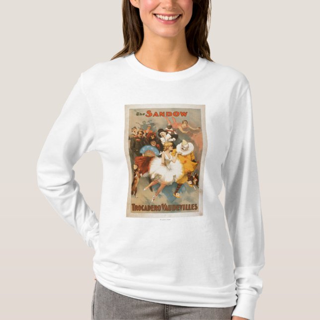 Sandow Trocadero Vaudevilles Carnival Theme T-Shirt (Front)