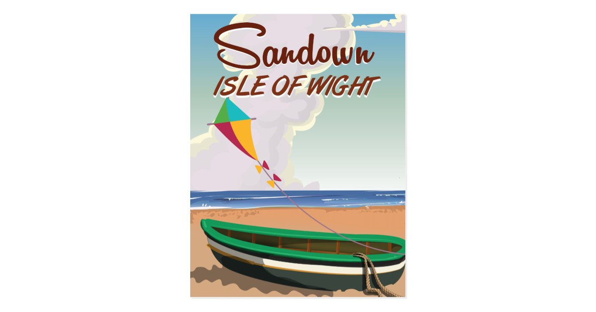 Sandown Isle Of Wight Vintage Travel Poster Postcard Zazzle Com
