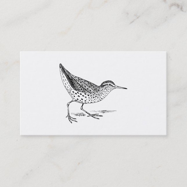 Sandpiper Bird Art Business Card (Front)