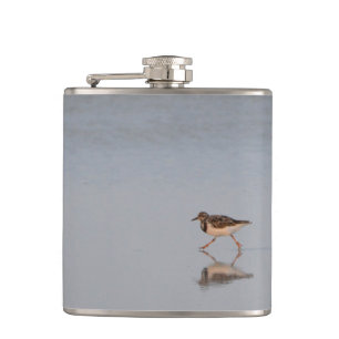 Sandpiper Bird Beach Nature Wildlife Photography Flask
