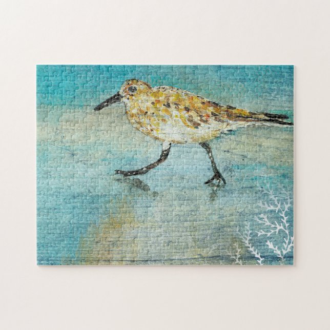 Sandpiper Coastal Bird Beach Ocean Jigsaw Puzzle (Horizontal)