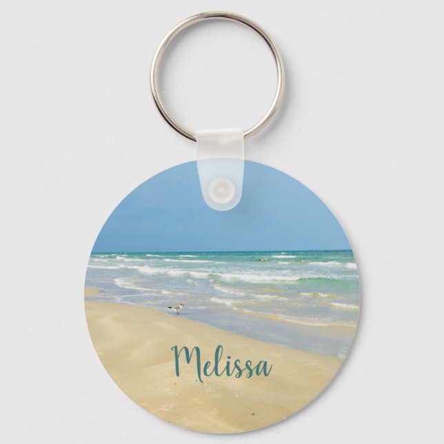 Sandpiper on the Seashore | Beautiful Beach Keychain (Front)