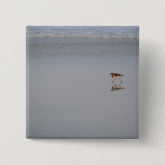 Sandpiper Running Along The Beach Button