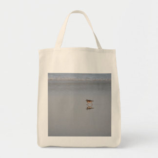 Sandpiper Running Beach Nature Wildlife Photograph Tote Bag