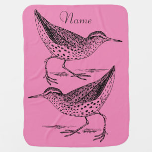 Sandpiper Shorebird Thunder_Cove Baby Blanket