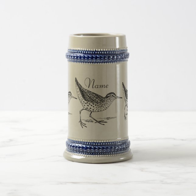 Sandpiper Shorebird Thunder_Cove  Beer Stein (Center)