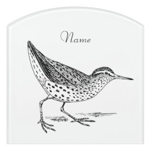 Sandpiper Shorebird Thunder_Cove Door Sign