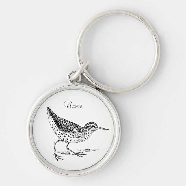 Sandpiper Shorebird Thunder_Cove Keychain (Front)