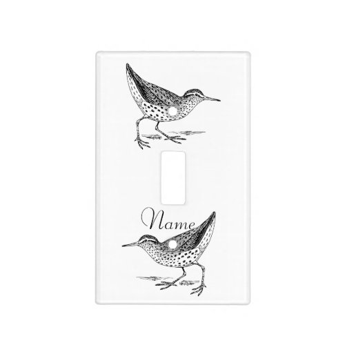 Sandpiper Shorebird Thunder_Cove Light Switch Cover