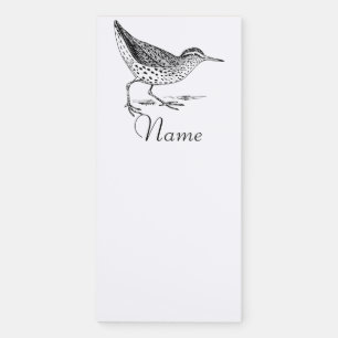 Sandpiper Shorebird Thunder_Cove Magnetic Notepad