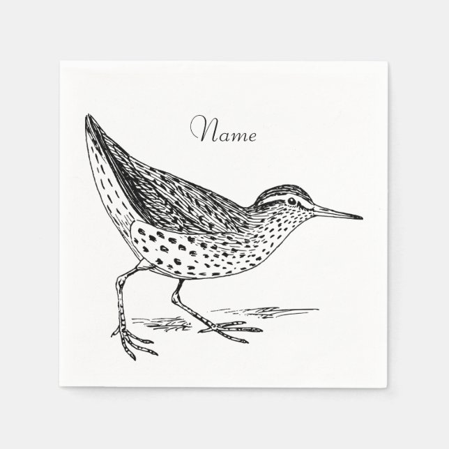 Sandpiper Shorebird Thunder_Cove Napkins (Front)