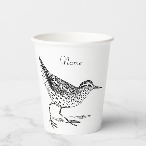 Sandpiper Shorebird Thunder_Cove  Paper Cups