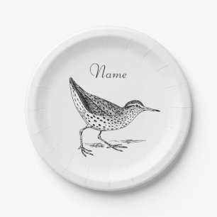 Sandpiper Shorebird Thunder_Cove  Paper Plates