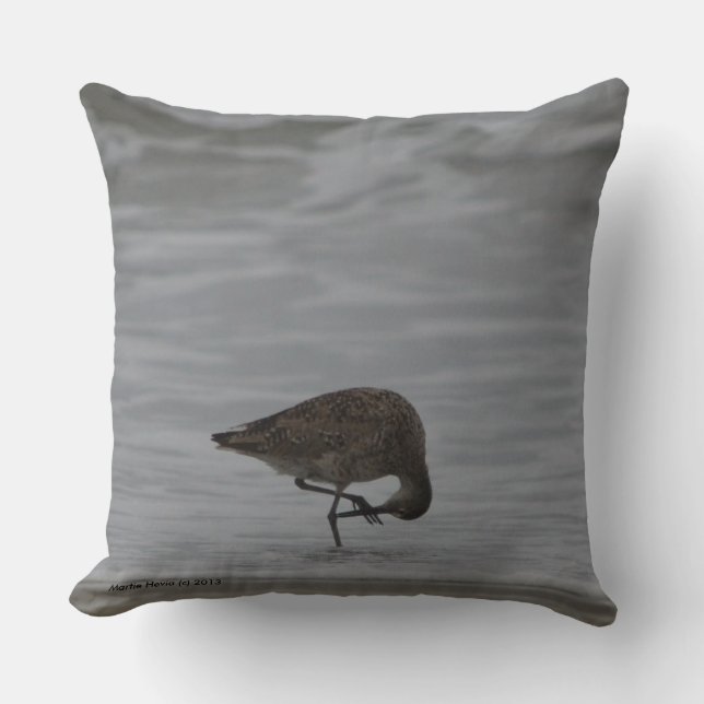 Sandpiper Throw Pillow (Front)