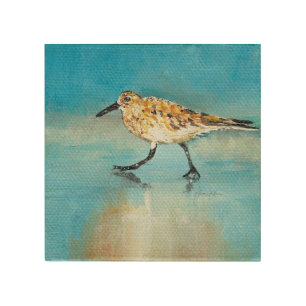 Sandpiper  Wading Shorebird Wood Wall Art