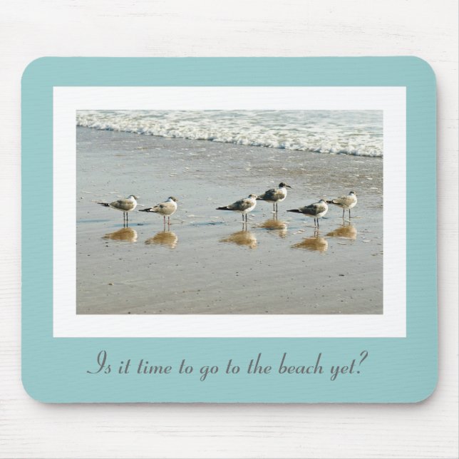 Sandpipers at the ocean's edge mouse pad (Front)