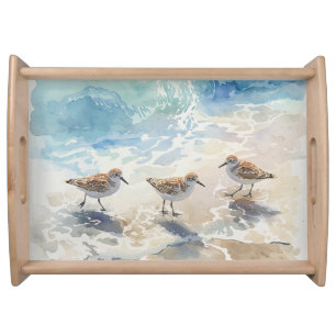 Sandpipers Beach Art Serving Tray