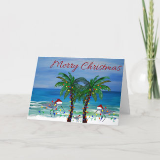 Sandpipers Christmas Holiday greeting cards. Thank You Card
