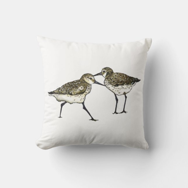 Sandpipers Throw Pillow (Front)
