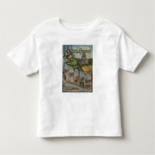 Sandpoint, Idaho - Large Letter Scenes Toddler T-shirt