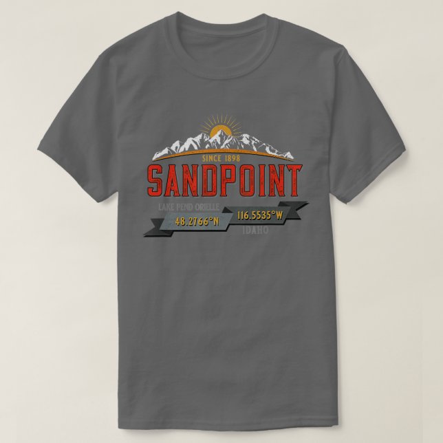 Sandpoint Idaho Souvenir  T-Shirt (Design Front)