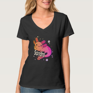 SANDRA - Beautiful girl name with adorable AXOLOTL T-Shirt
