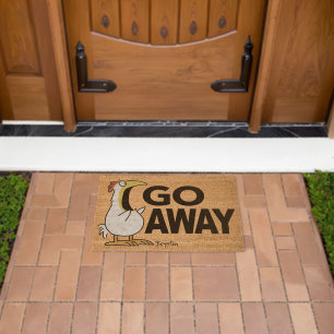 Sandra Boynton Go Away Funny Chicken Fiber Doormat