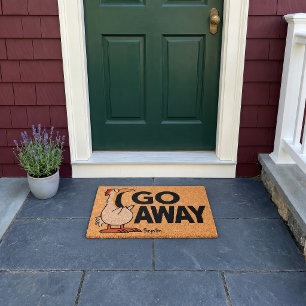 Sandra Boynton Go Away Funny Chicken Fiber Doormat