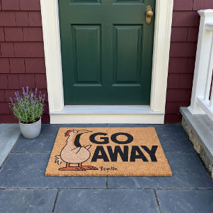 Sandra Boynton Go Away Funny Chicken Fiber Doormat