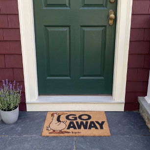 Sandra Boynton Go Away Funny Chicken Fiber Doormat