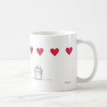Sandra Boynton LOVE YOU CAT Coffee Mug<br><div class="desc">Back by request! The classic Boynton mug from the 80s returns (redrawn for extra spiffiness). A series of hearts... a tiny cat snags one with a balloon string... the simple message: "LOVE YOU."</div>