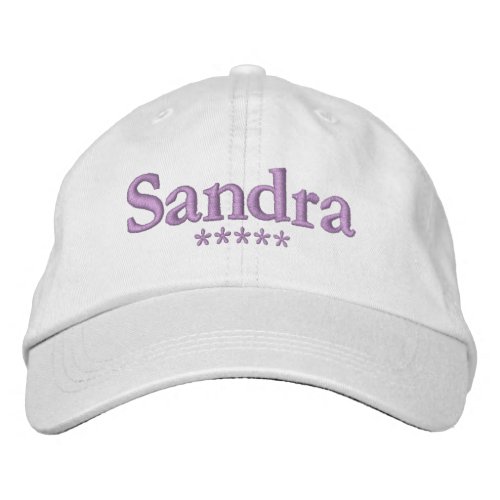 Sandra Name Embroidered Baseball Cap