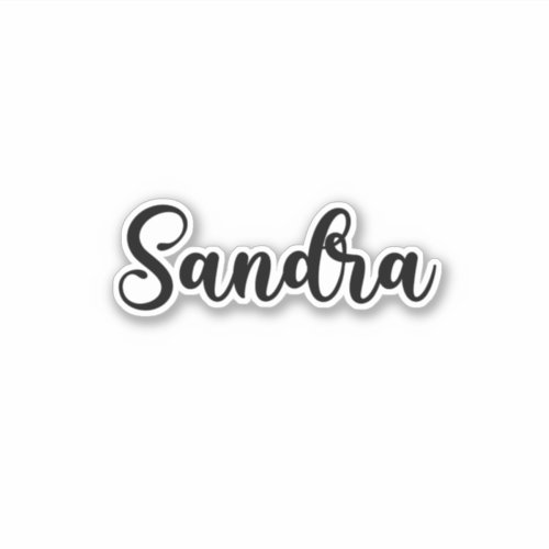 Sandra Name _ Handwritten Calligraphy Sticker