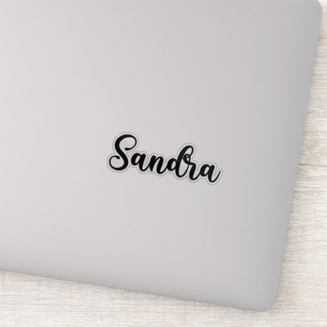 Sandra Name - Handwritten Calligraphy Sticker (Detail)