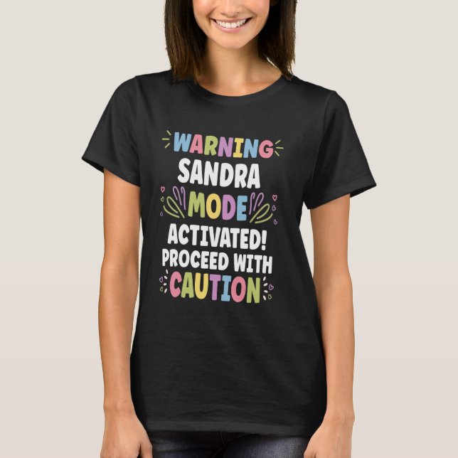 SANDRA Personalized Name Funny Cute Custom SANDRA  T-Shirt (Front)