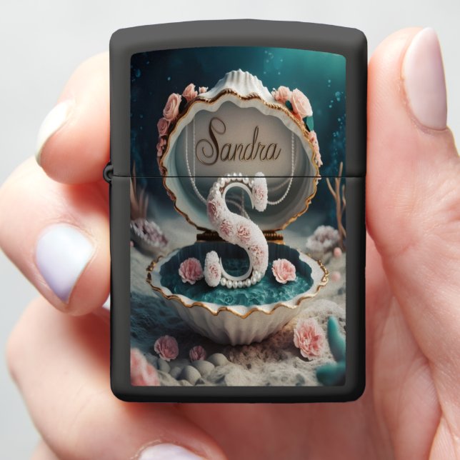 Sandra's Seashell Surprise Zippo Lighter (In Hand)