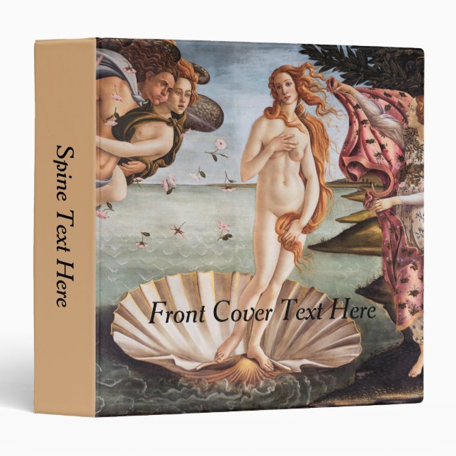 Sandro Botticelli - Birth of Venus 3 Ring Binder (Front/Spine)