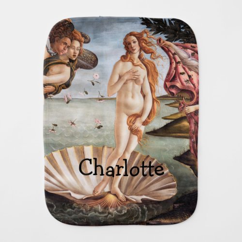 Sandro Botticelli _ Birth of Venus Baby Burp Cloth