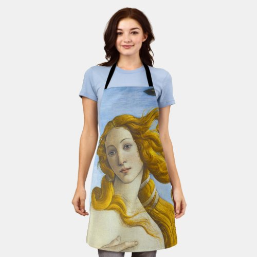 Sandro Botticelli _ Birth of Venus Close_up Apron