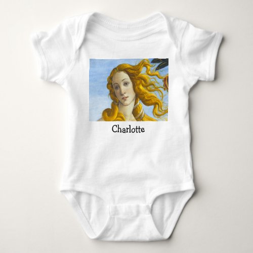 Sandro Botticelli _ Birth of Venus Close_up Baby Bodysuit