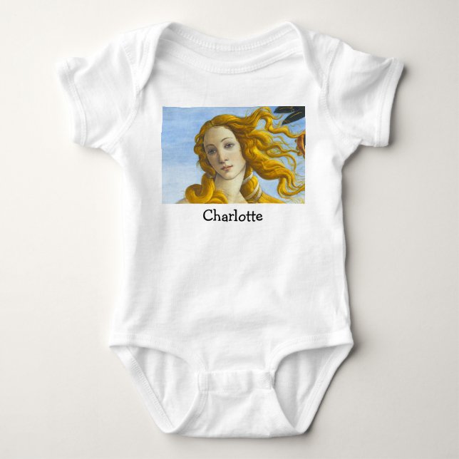 Sandro Botticelli - Birth of Venus Close-up Baby Bodysuit (Front)