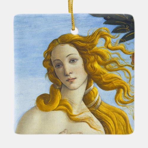 Sandro Botticelli _ Birth of Venus Close_up Ceramic Ornament