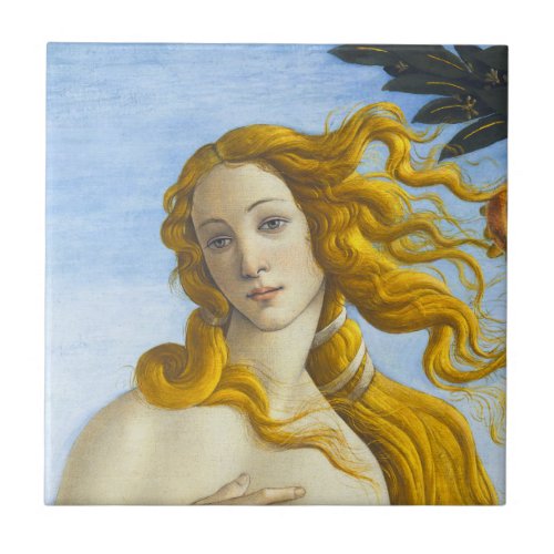 Sandro Botticelli _ Birth of Venus Close_up Ceramic Tile