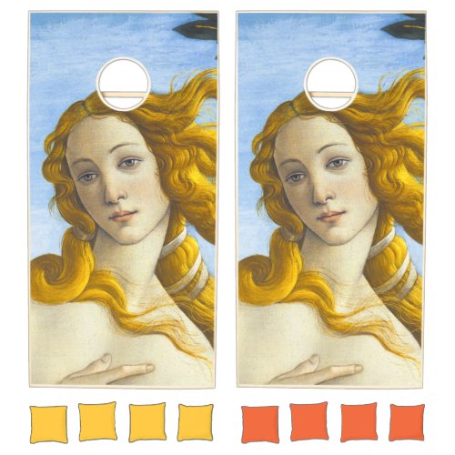 Sandro Botticelli _ Birth of Venus Close_up Cornhole Set