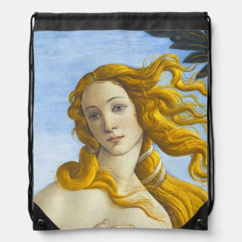 Sandro Botticelli _ Birth of Venus Close_up Drawstring Bag