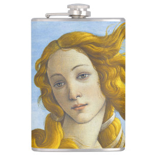 Sandro Botticelli - Birth of Venus Close-up Flask