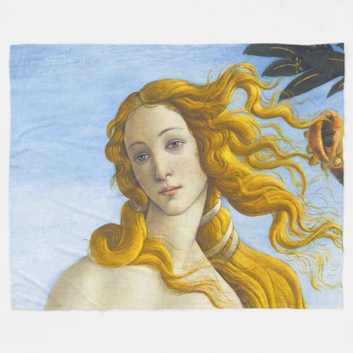 Sandro Botticelli _ Birth of Venus Close_up Fleece Blanket