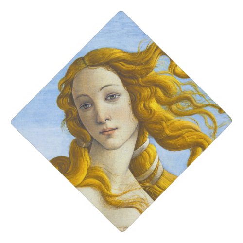 Sandro Botticelli _ Birth of Venus Close_up Graduation Cap Topper