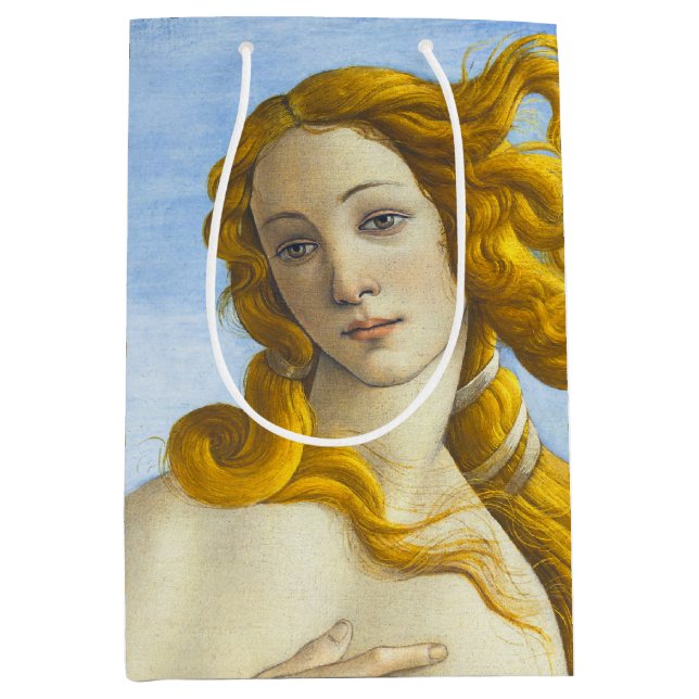 Sandro Botticelli - Birth of Venus Close-up Medium Gift Bag (Front)